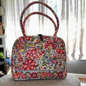 Vera Bradley Hope Garden Breast Cancer Support Pattern Bowler Bag Designer NWOT